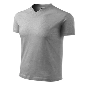 Malfini V-neck póló unisex sötétszürke melírozott M