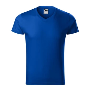 Malfini Slim Fit V-neck férfi póló királykék L