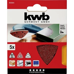 KWB tépőzáras delta csiszolólap 93 mm  G40 5 db