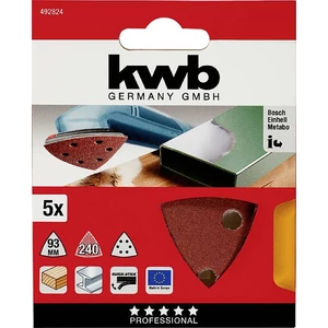 KWB tépőzáras delta csiszolólap 93 mm  G240 5 db