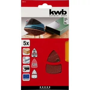 KWB tépőzáras delta csiszolólap 100x62, 93mm G120 5 db