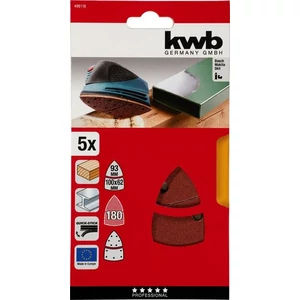 KWB tépőzáras delta csiszolólap 100x62, 93mm G180 5 db