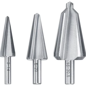 KWB fokozatmentes kúpfúró klt. 3 db acéllemez, színesfém, PVC 3-14 mm 6-20 mm 16-30,5 mm