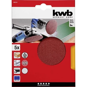 KWB tépőzáras papír csiszolókorong  5 db  125 mm  G120