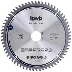 KWB Profi körfűrészlap 210x30x2,8mm TCT fogak:64 wolfram-karbid