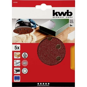 KWB tépőzáras lyukacsos csiszolókorong 5 db 125 mm G40