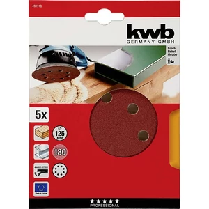 KWB tépőzáras lyukacsos csiszolókorong 5 db 125 mm G180