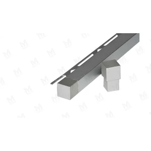 Aluminium Q négyzet sarokelem 8mm profilhoz eloxált ezüst