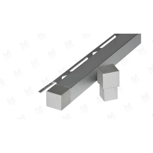 Aluminium Q négyzet sarokelem 10mm profilhoz eloxált ezüst