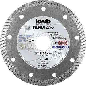 KWB gyémánt vágókorong turbo, extra vékony 115x22,23x7,0x1,4mm