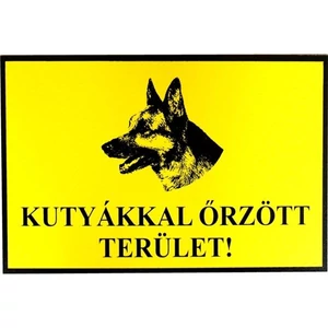 Tábla műanyag A4 "Kutyákkal őrzött terület"