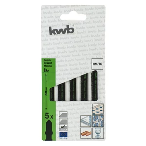 KWB Premium szúrófűrészlap kerámiákhoz 5 db 77/50mm durva egyenes vágás