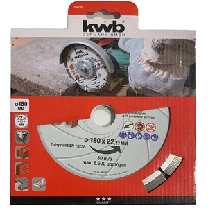 KWB Profi gyémánt vágókorong szegmentált vágóéllel 180x22,23x7,0x2,5mm