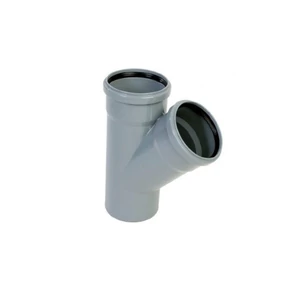 Pipelife Pvc idom 45° 50/50 ág szürke