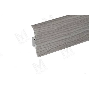 Salag NGF 56 mm PVC padlószegély gumis szegéllyel 2,50 m/szál szürke kőrisfa
