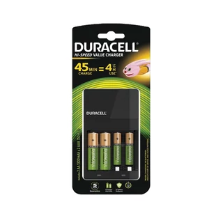 Duracell akkutöltő CEF14 45min+2db 1300mAh AA+2db 750mAh AAA