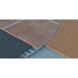 Profilplast hajlítható élvédő alu 10mm eloxált matt ezüst 2,5m