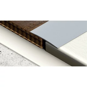 Profilplast öntapadós burkolatváltó 80mm eloxált matt ezüst 1m