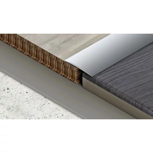 Profilplast öntapadós burkolatváltó 60mm eloxált matt pezsgő 3m