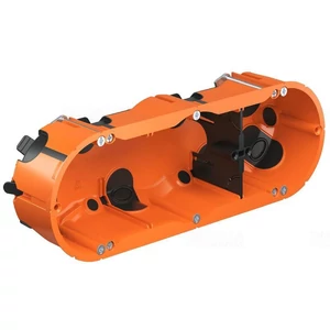 Gipszkarton doboz 3-as 48mm mély narancssárga légtömített +1db merevítő elválasztó híd