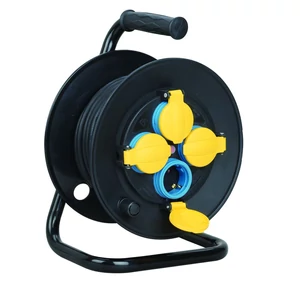 Technik Industrial Kábeldob 4-er 25m 1,5mm2 H07RN-F (IP44) 16A