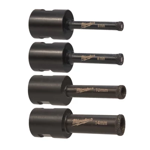 MILWAUKEE Száraz gyémántfúró készlet Diamond Max M14, 4 részes