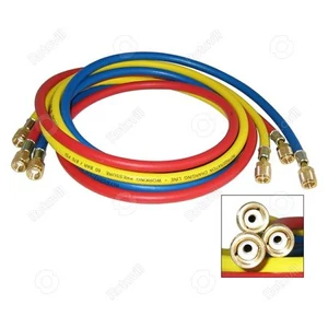 Refco tömlőkészlet hűtőközegekhez 1/4"-1/4" SEA 3x180cm 60 bar nyomáisg