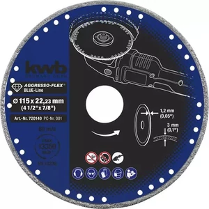 KWB Profi Blue-Line Diamond fém vágókorong 115x22,23x3,0x1,2mm