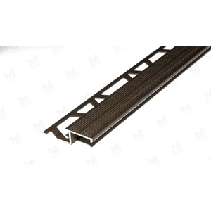 MM aluminium lépcsőprofil barázdált 10mm eloxált pezsgő 2,5m
