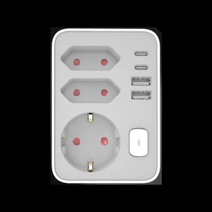 Technik Professional Elosztó Fali 3 utas + 2 x USB-C + 2 x USB-A + kapcsoló