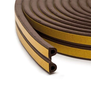 Tömítőprofil öntapadós EPDM 6m "P" barna (2x3m)