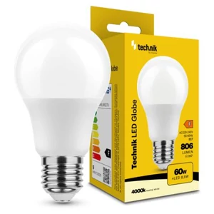 Technik LED Izzó Globe A60 8,8W E27 360° 4000K (806 lumen) ERP