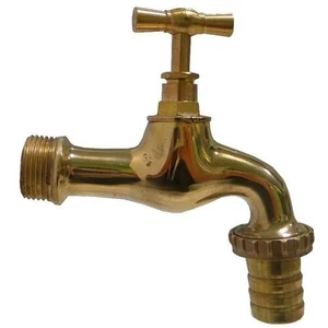 Kerti csap 1/2" réz polírozott