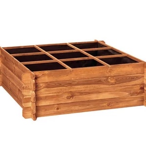 Nortene Natur Square 4 részre osztott fenyő magaságyás 80x80x30cm