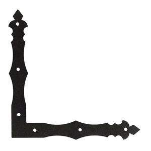 Zsalu L sarokvas fekete 150x150x25/2,5mm díszes