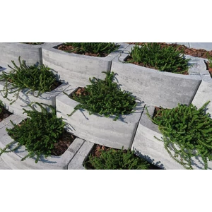 Friedl Planta flórakosár 36,5x38x15cm gránitszürke árnyalt 36db/raklap