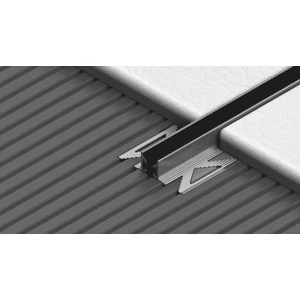 Profilplast dilatációs fugaprofil alu 10 mm, alu natúr fekete 2,5m