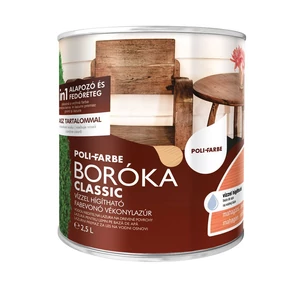 Poli-Farbe Boróka lazúr mahagóni 2,5L
