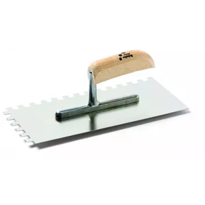 Schuller Stan Karo C1 fogazott glettelő, rozsdamentes 4x4 13x28cm 10db/doboz