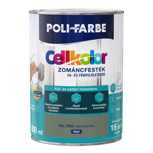Poli-Farbe Cellkolor matt zománcfesték RAL 7023 hamuszürke 0,8L