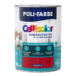 Poli-Farbe Cellkolor mf. zománcfesték piros 0,8L