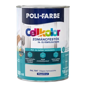 Poli-Farbe Cellkolor mf. zománcfesték RAL 7047 világos hamuszürke 0,8L
