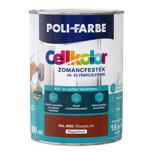 Poli-Farbe Cellkolor mf. zománcfesték RAL 8002 közép dió 0,8L