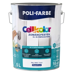 Poli-Farbe Cellkolor mf. zománcfesték RAL 9003 fehér 5L