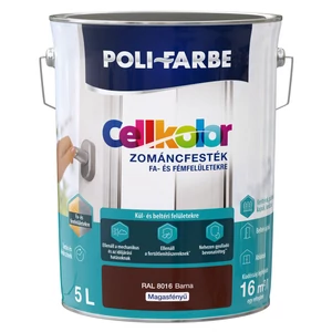 Poli-Farbe Cellkolor mf. zománcfesték RAL 8016 barna 5L