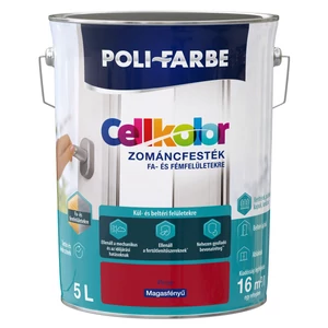 Poli-Farbe Cellkolor mf. zománcfesték piros 5L