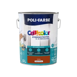 Poli-Farbe Cellkolor sf. zománcfesték vörös 5L