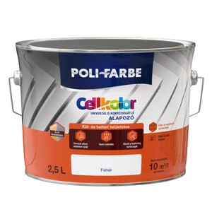 Poli-Farbe Cellkolor univerzális korróziógátló alapozó fehér 2,5L