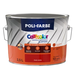 Poli-Farbe Cellkolor univerzális korróziógátló alapozó oxid-vörös 2,5L