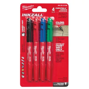 Milwaukee INKZALL jelölő filc szett színes 4db/csomag